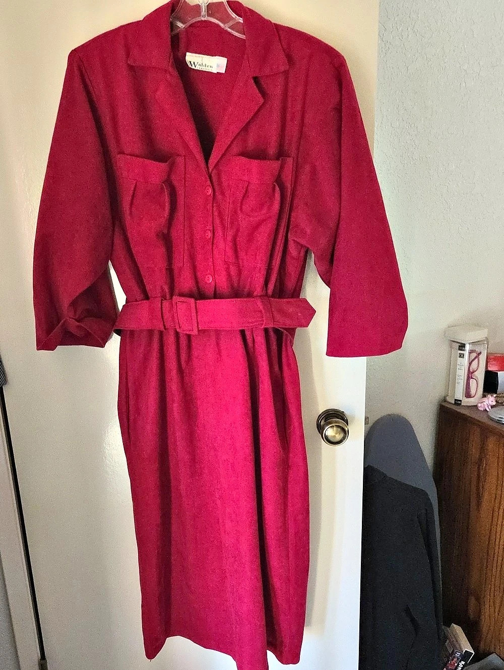 Walden Classics Belted Midi Dress in Rich Pink